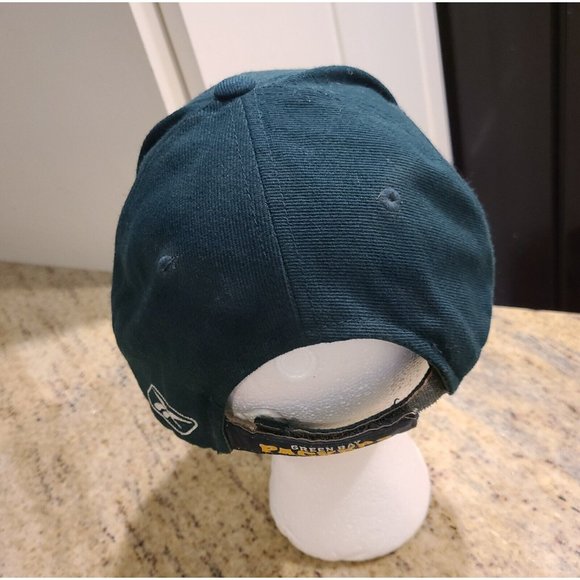 VTG Reebok On Field Green Bay Packers NFL Football Strapback Dad Hat Cap - Picture 5 of 12